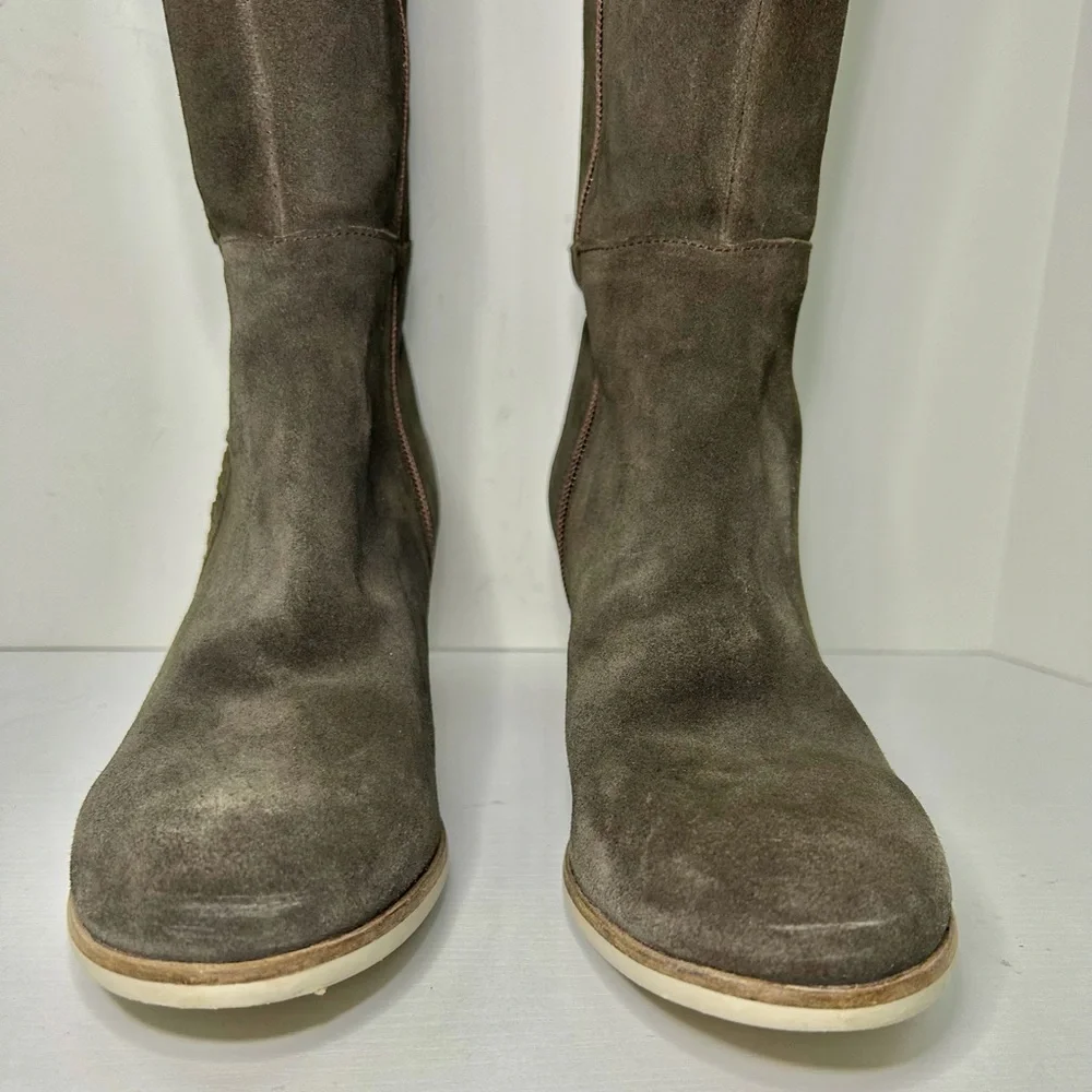 Coconuts by Matisse Anthropologie Muse Choco Brown Suede Over Knee Boots Sz 10
